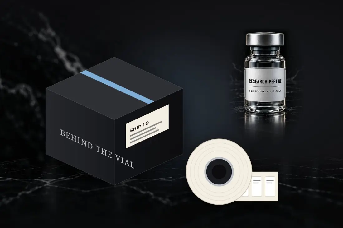 Labeled vials packed for shipping